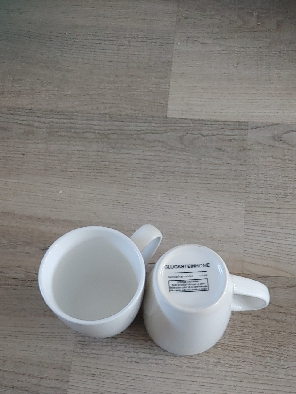 GLUCKSTEINHOME White Ceramic Coffee Mugs - Set of 2
